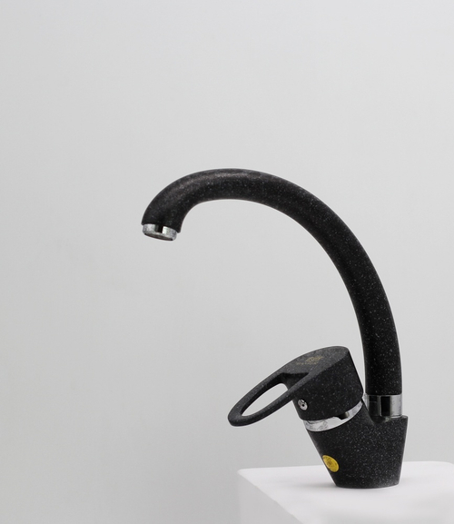 10021-C Смеситель (ЧЕРНЫЙ) для кухни "GANZER"