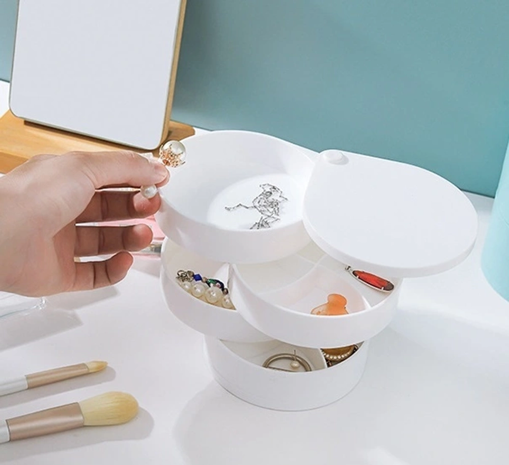 Органайзер для хранения «ФРАНКОТТА», цвет белый, четыре отделения, 12.5*11.5см (упаковка коробка)