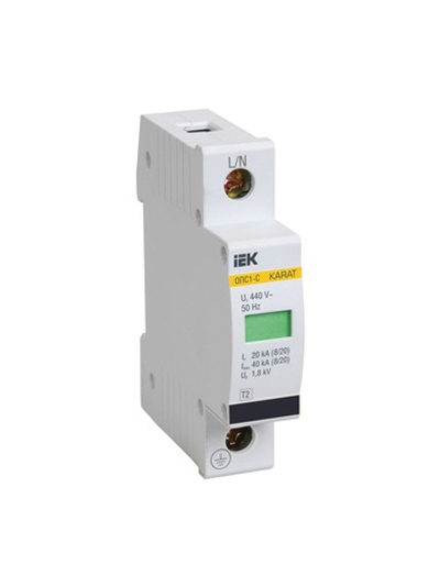 Ограничитель перенапряжения ОПС1-C 1P KARAT IEK MOP20-1-C
