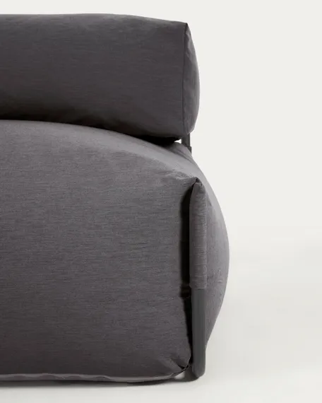 Кресло уличное Square для модульного дивана черное