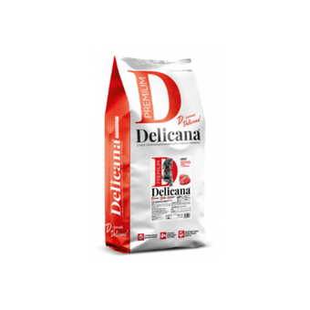 Cухой полнорационный корм для взрослых собак средних пород говядина Delicana 15кг
