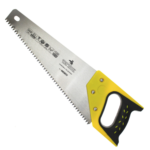 Ножовка по дереву 350мм  4TPI (крупный зуб), закаленный зуб, ЧЕГЛОК (6/60)