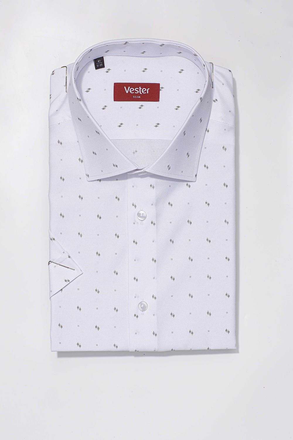 Сорочка мужская VESTER короткий рукав, приталенный силуэт 72914 32 скоро поступление