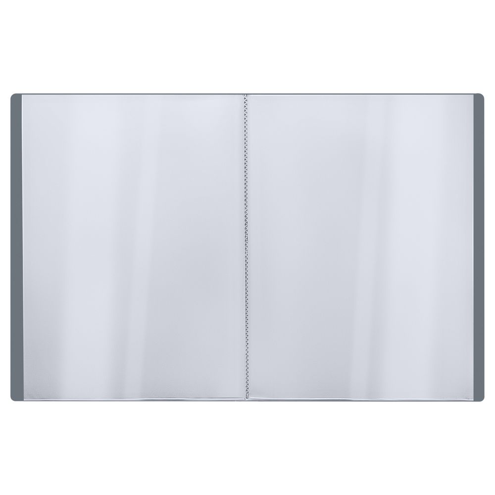 Папка с 30 вкладышами, Стамм Стандарт, 600мкм, корешок 17мм, серая