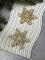 Набор новогодних елочных игрушек Снежинки 2 шт