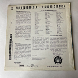 Винтажная виниловая пластинка LP Рихард Штраус Richard Strauss, New England Conservatory Symphony Orchestra, Gunther Schuller, Vol. 5, Ein Heldenleben (Opus 40) (США)