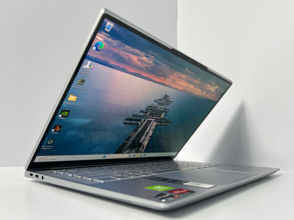 Ноутбук Lenovo Yoga Slim 7 Carbon-14ACN06 (82L0005URU) 14 "/ AMD Ryzen 7 5800U/RAM 16GB/SSD 1024GB/NVIDIA GeForce MX450 2GB/2880х1800/OLED 90Hz/Windows 11/Подсветка кл-ры: LED/Белый. Состояние: B1