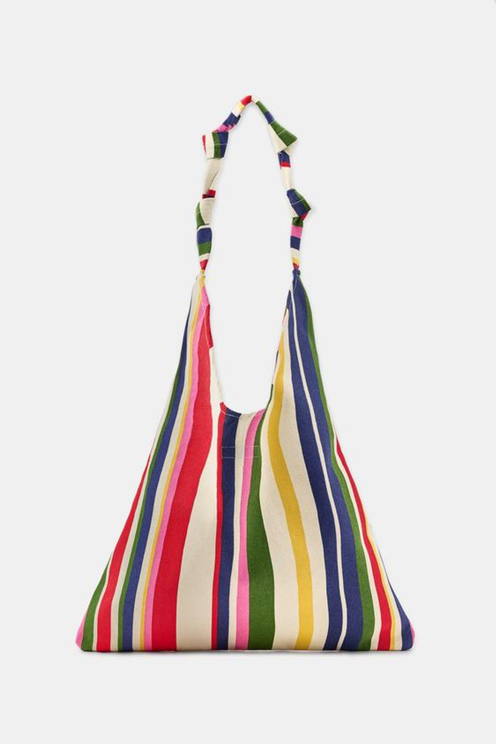 ZARA ХОЛЩОВАЯ СУМКА В ПОЛОСКУ, РАЗНОЦВЕТНЫЙ