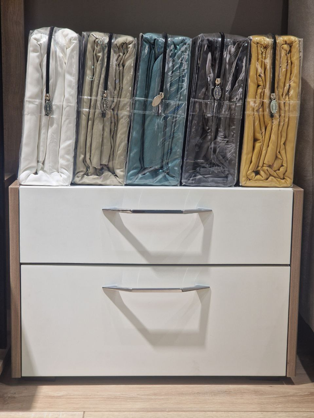 4870216966300 Комплект постельного белья SUAVE Tencel plain Евро Серо-бирюзовый