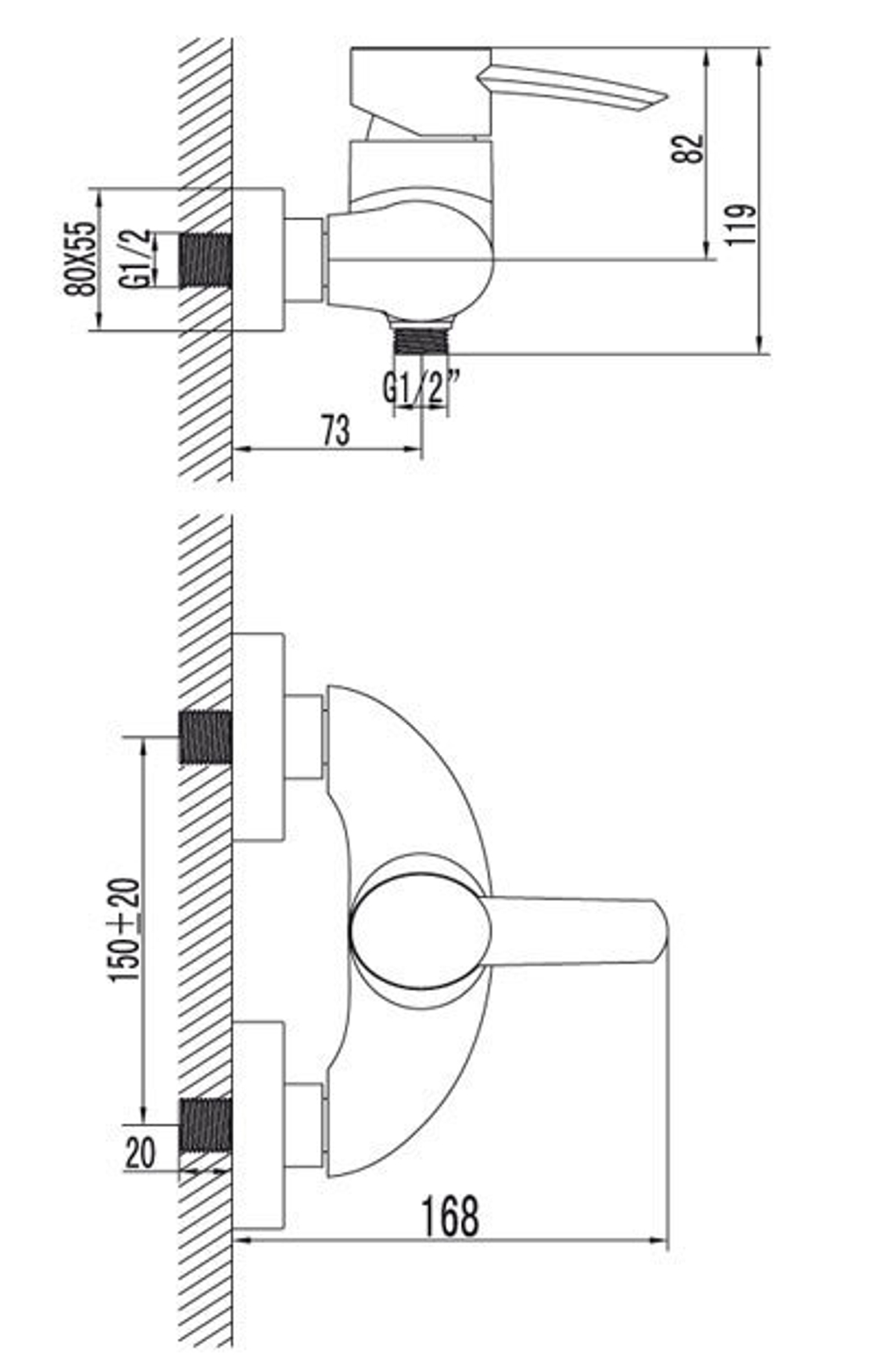 LEMARK Серия ATLANTISS. Смеситель для душа – LM3203C