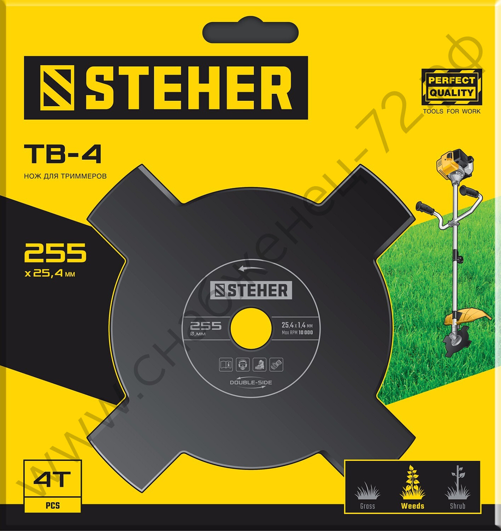 STEHER TB-4, 255 мм, 4T, нож для триммера (75135)
