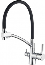 СМЕСИТЕЛЬ ДЛЯ КУХНИ С ГИБКИМ ИЗЛИВОМ CASELA 54855-2 ЛАТУНЬ ЧЕР/ХРОМ