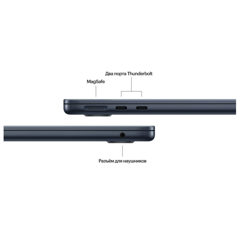Apple MacBook Air 15 (M3, 8C CPU/10C GPU, 2024), 24 ГБ, 512 ГБ SSD, Midnight Black (полуночный черный) MC9L4