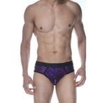 Мужские трусы джоки баклажановые блестящие Don Moris DM102121