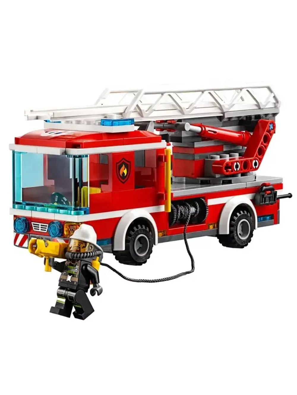 Конструктор Пожарный автомобиль с лестницей 225 дет 10828