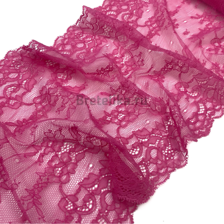 Кружево эластичное ярко-розовое 20 см