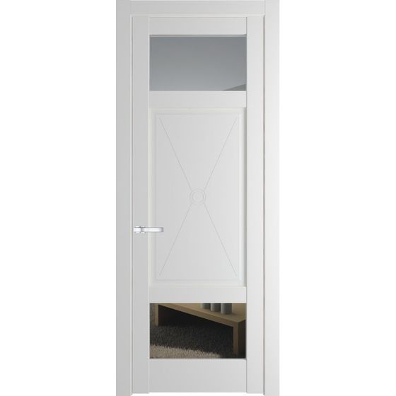 Межкомнатная дверь эмаль Profil Doors 1.3.2PM крем вайт остеклённая
