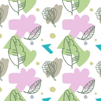 Бесшовный принт современный тропический