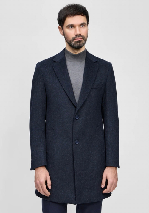 Мужское пальто (темно-синее) С33