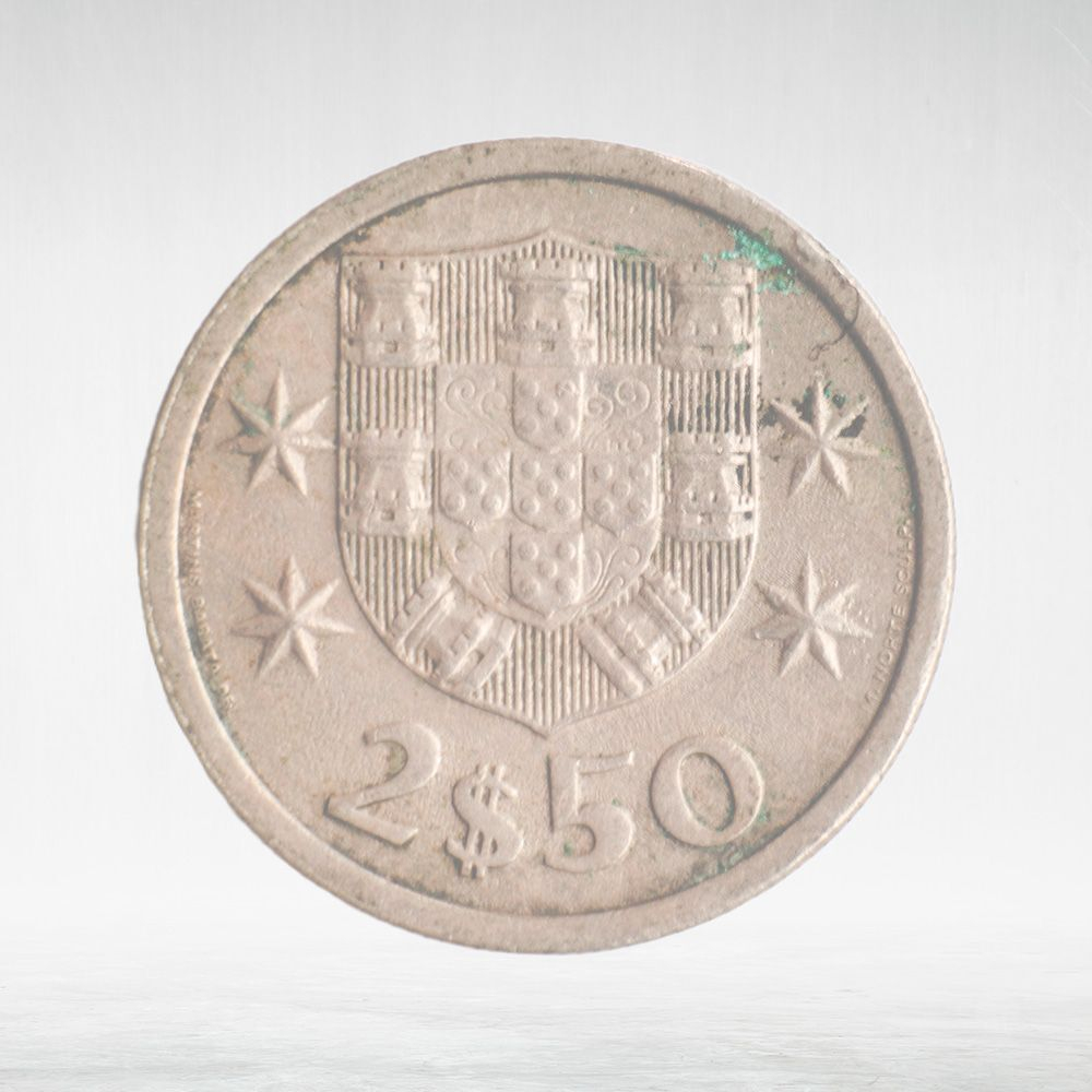 Portugal, 2.50 Escudos, 1974, VF