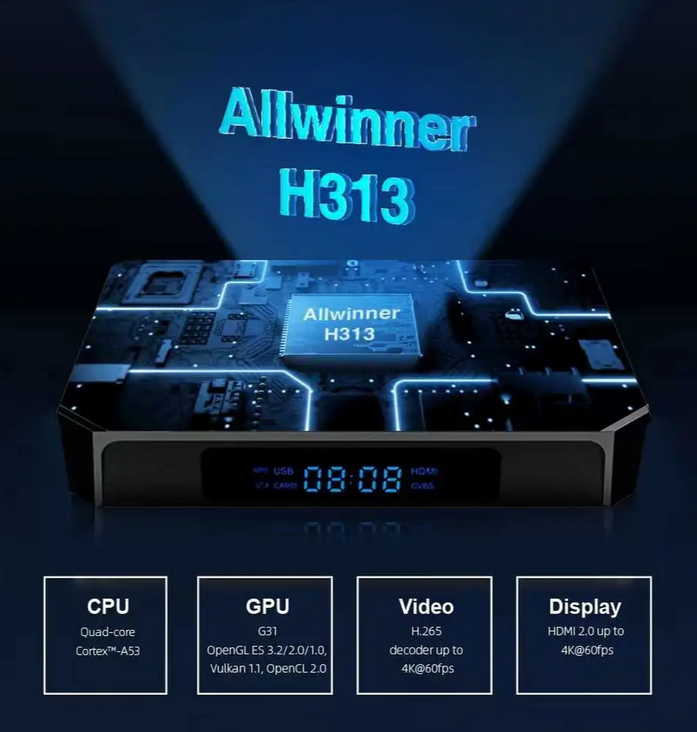 Смарт приставка Smart TV Set-Top Box Android+ATV 4K UltraHD