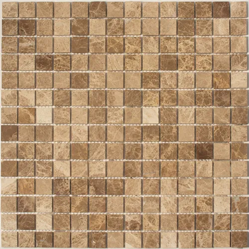 Плитка мозаичная мрамор KP-726 Crystal глянцевая коричневый