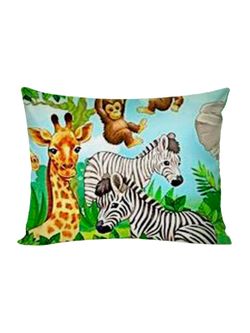 Постельное белье бязь Сказка "В мире животных" 1,5-сп Наволочка 50х70 см 1 шт Простынь на резинке 90x200 см Пододеяльник 145x205 см