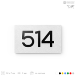 Номер на дверь 514, табличка на дверь для офиса, квартиры, кабинета, аудитории, склада, белая 120х70 мм, Айдентика Технолоджи