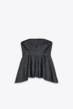 Джинсовый топ-бандо — zw collection