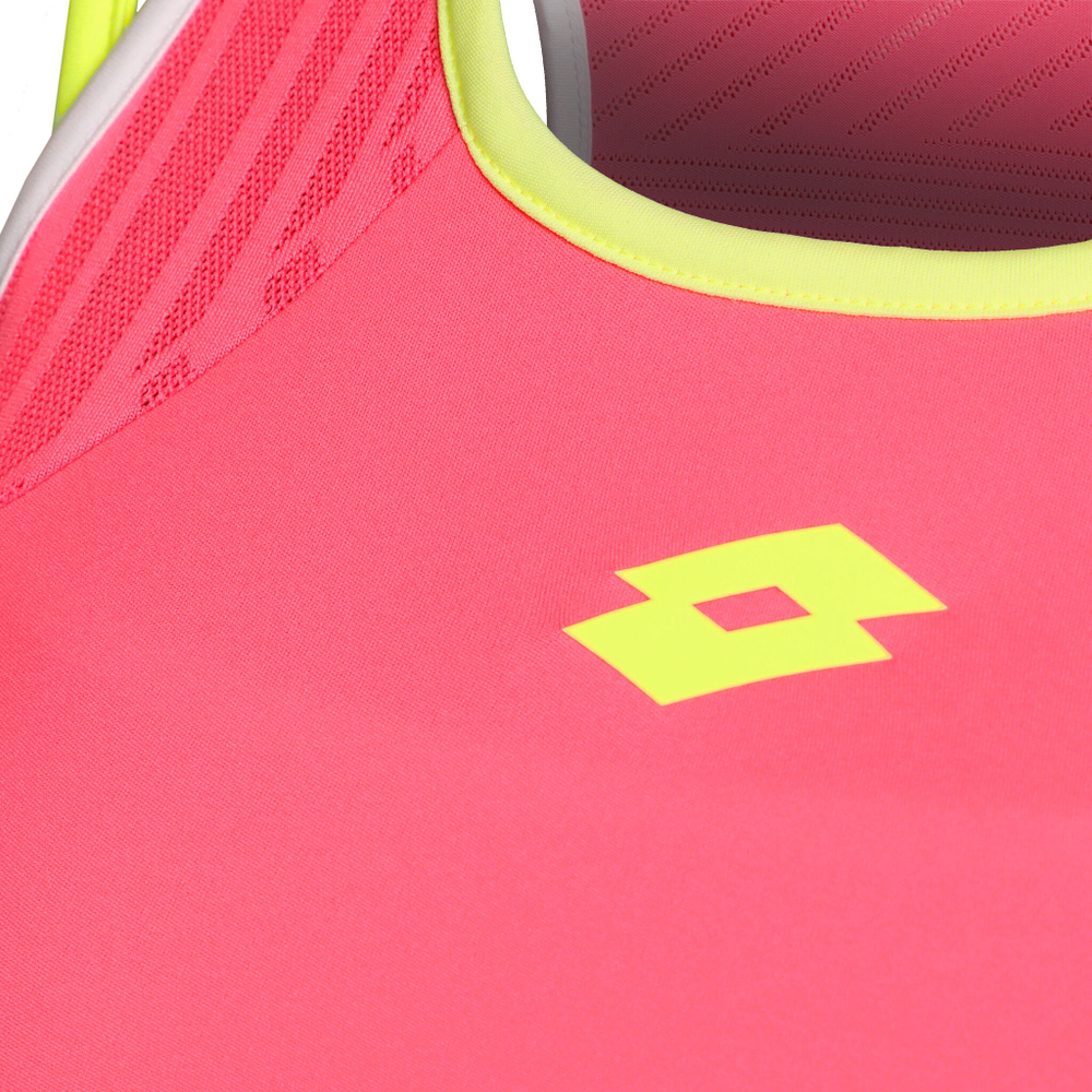 Женская теннисная майка Lotto Superrapida V Tank Top Women - Neon Pink, Yellow
