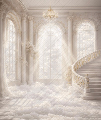 Окно - арка - лестница - фон неопреновый