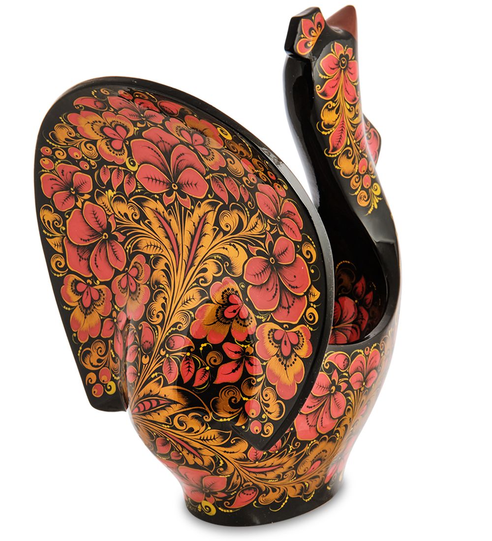 Народные промыслы ХЛ-018 Ковш-глухарь 300*200*250 (Хохлома)