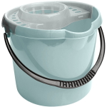 Ведро 9л пластиковое «Cuba» круглое с отжимом МОП (светло-голубой)