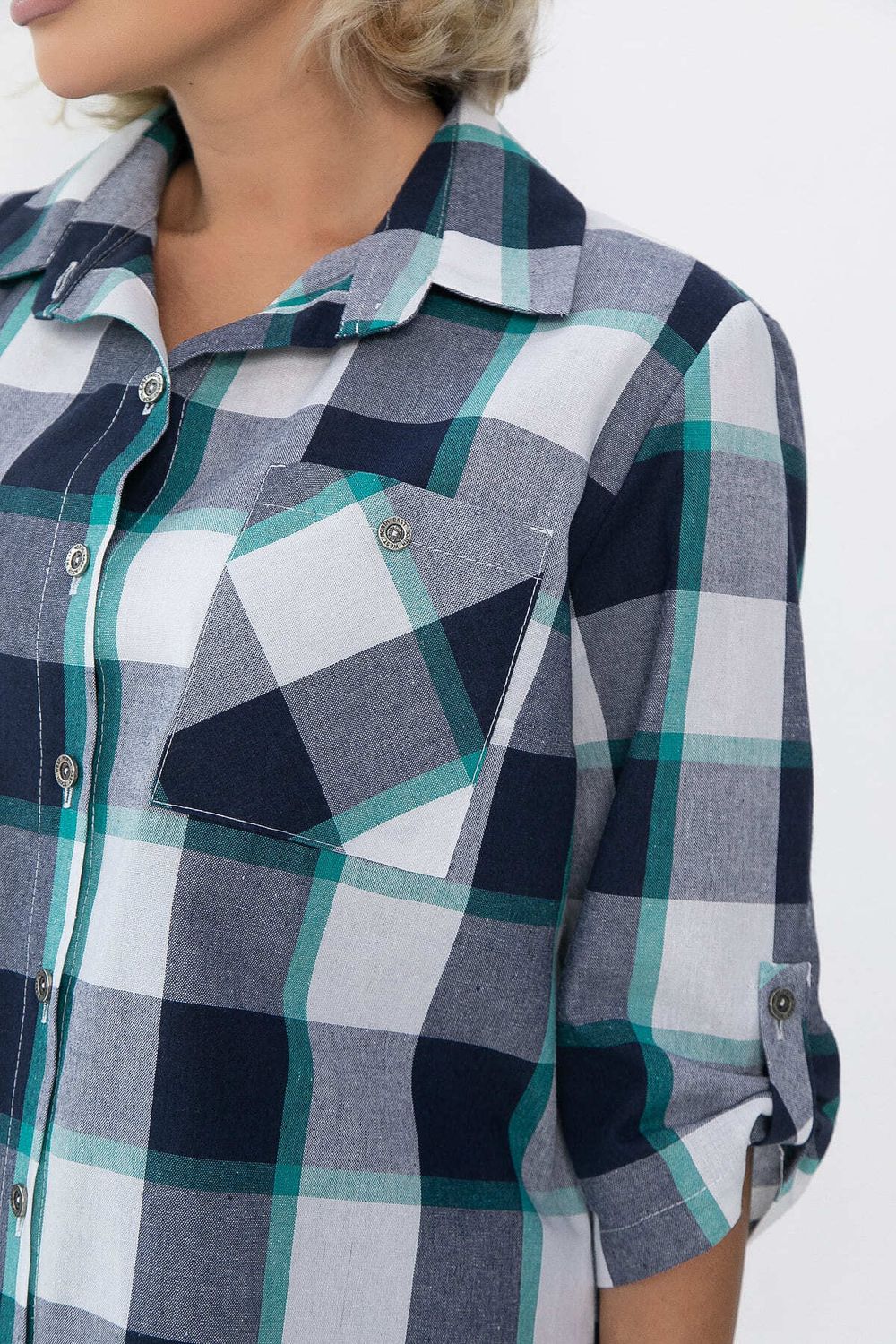 Рубашка Аланта (бело-синяя) Б14035-18М LT Collection