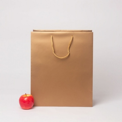 Пакет 33x40x16, бронзовый, меловка