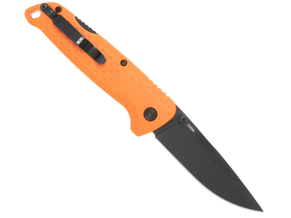 Нож складной SOG Adventurer LB Orange Black, сталь Cryo 5Cr15MoV, рукоять GRN, 60г, блистер