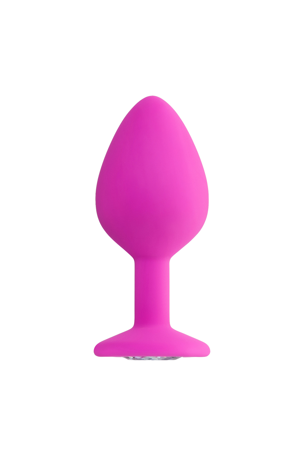 Анальная втулка ToDo by Toyfa розовая с прозрачным кристаллом 8 см