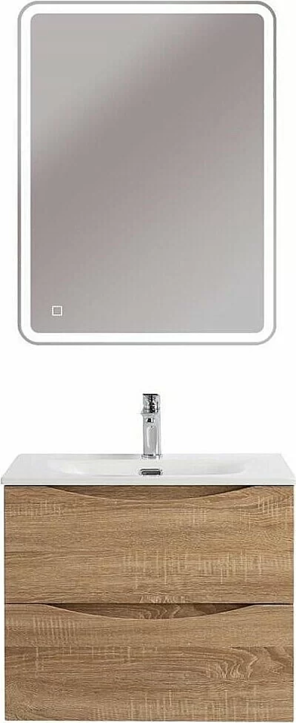 Тумба с раковиной BelBagno MARINO-CER-N-600-2C-SO-WO-P Rovere Bianco