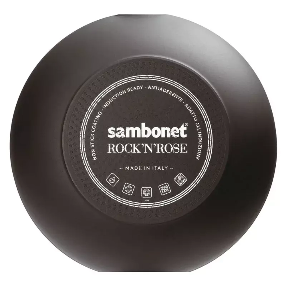 Sambonet - Rock&#39;n&#39;Rose глубокая сковорода для соте 28см + крышка / артикул   51035-78  / GTIN 8014808181894