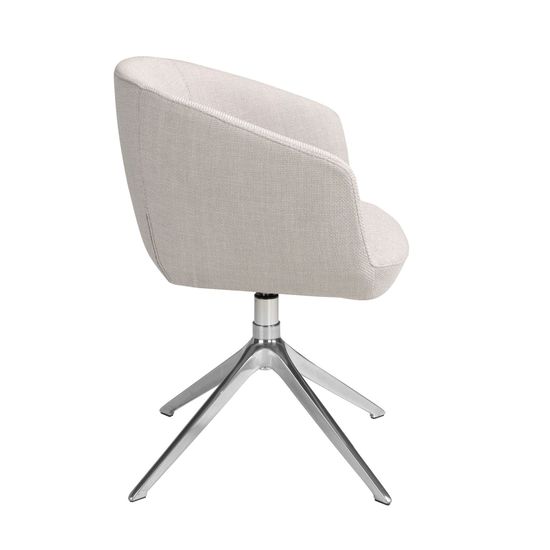 Поворотное кресло 4133/A172 из светло-серой ткани Испания 