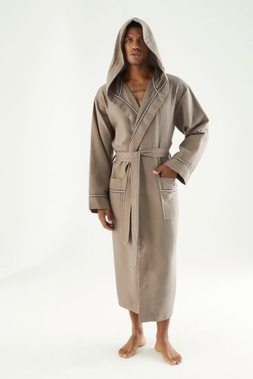 24680 Халат мужской вафельный с капюшоном Nysa Elmas Pike