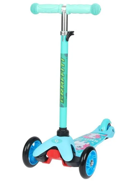 Cамокат GRAFFITI «Пони», колёса PU 120/80 мм, ABEC 7