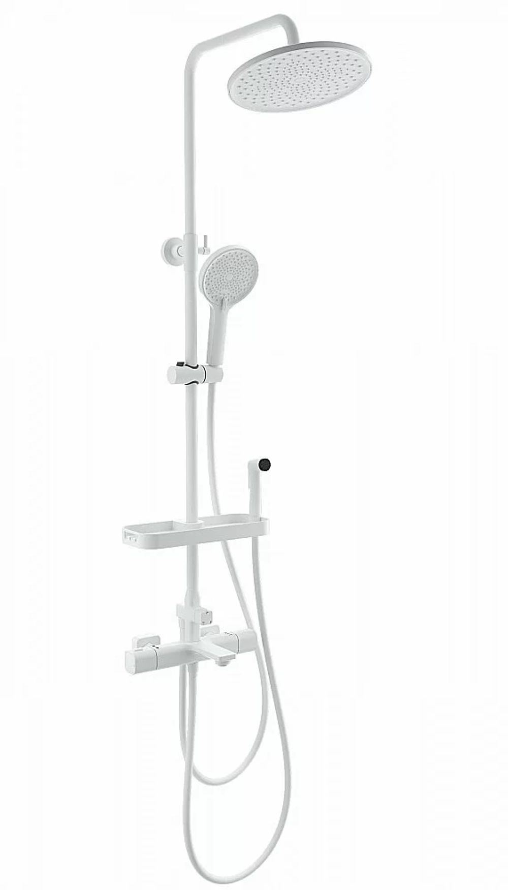 Душевая система с гигиеническим душем и термостатом WONZON & WOGHAND SOLID WW-C3011-A1-MW белый матовый