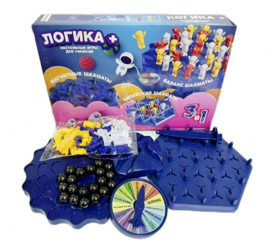 Настольная игра Логика 3в1 Баланс-шахматы / Китайские шахматы / Магнитные шахматы
