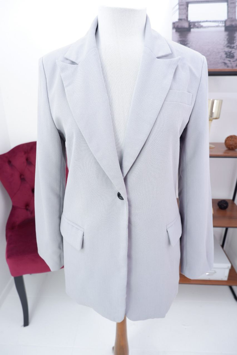 Жакет Gcarol удлиненный светлый 46 размер