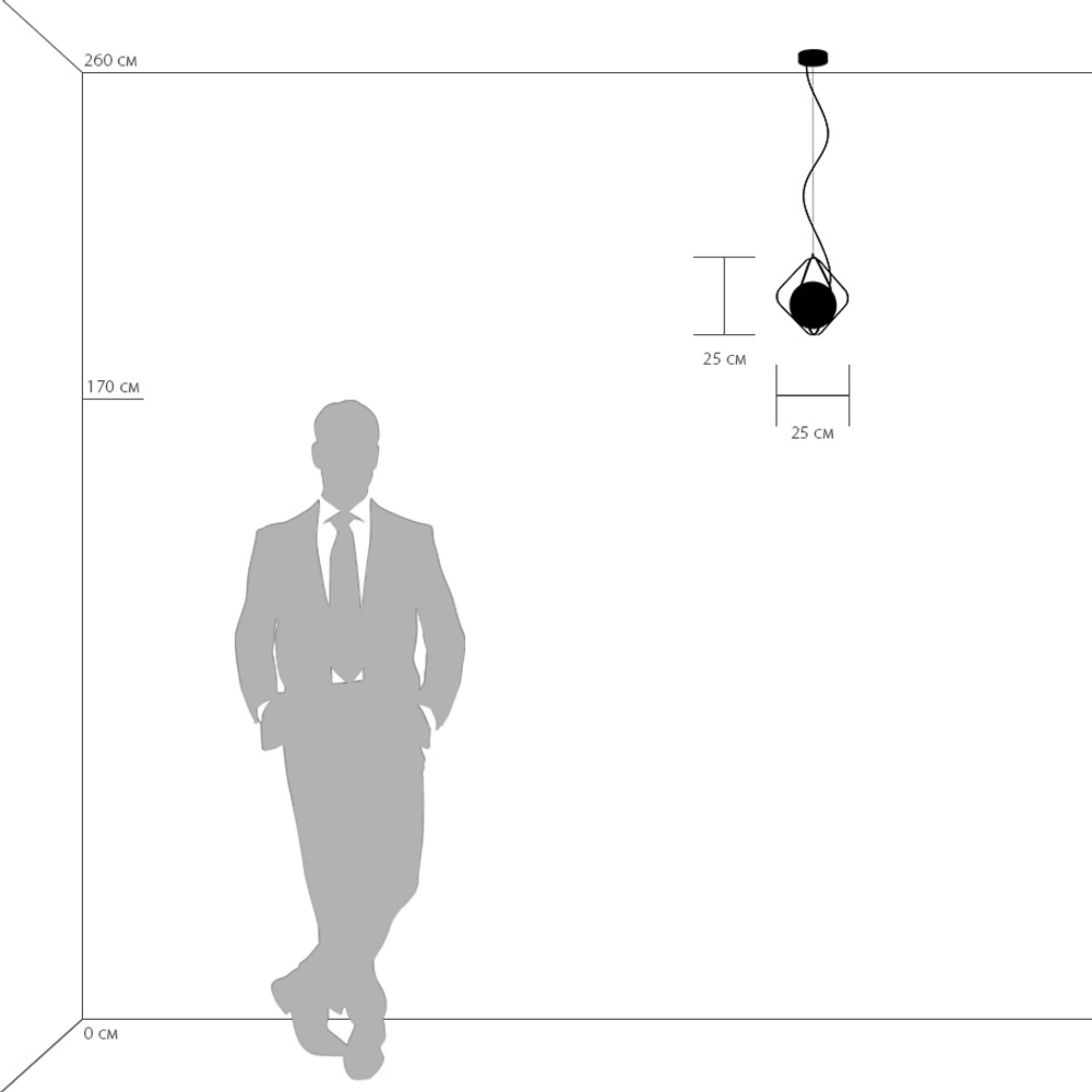 803317 Подвес GLOBO 1х6W(led) G9 ЧЕРНЫЙ