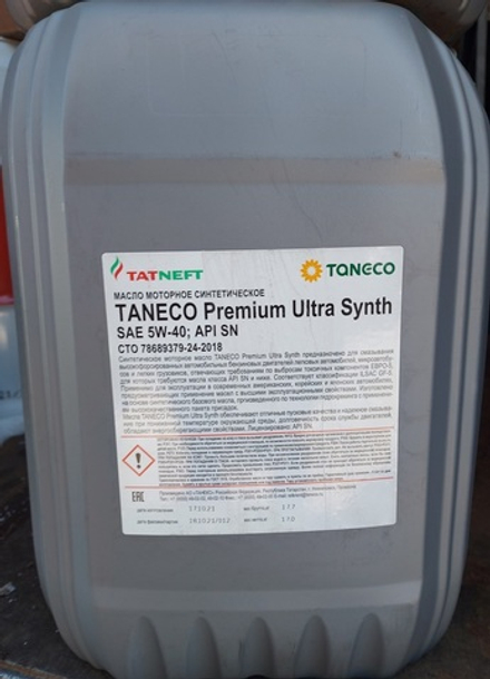TANECO Premium Ultra Synth 5w40 SN (20л)