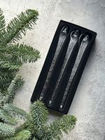 Новогодняя игрушка Сосулька стекло 1 шт