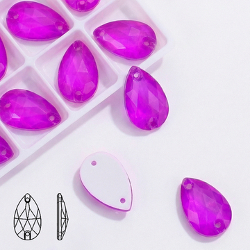 Пришивные стразы Neon Purple (капля)