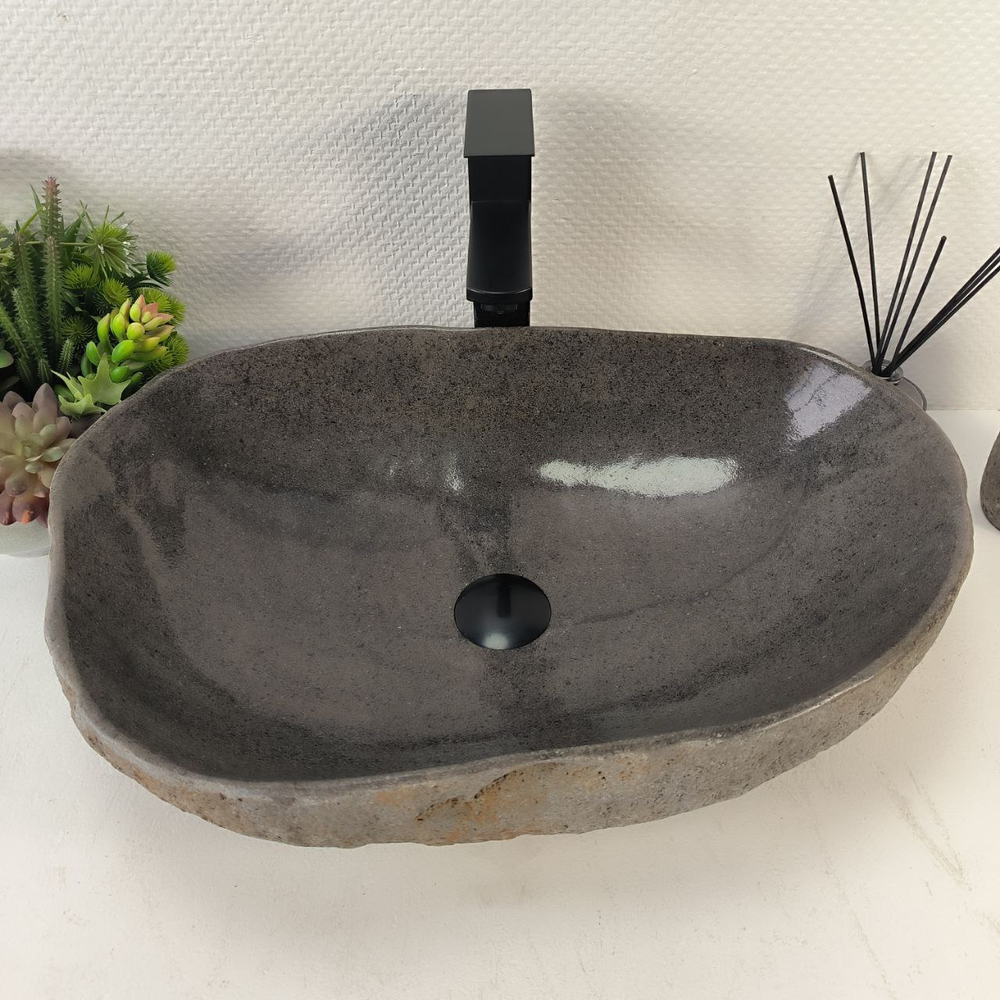 Раковина из речного камня RS-65239 57*40*14 0862
